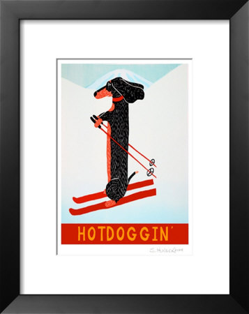 Hot Doggin Black by Stephen Huneck Pricing Limited Edition Print image
