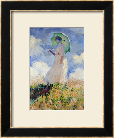 Woman With Parasol Turned To The Left, 1886 by Claude Monet Pricing Limited Edition Print image
