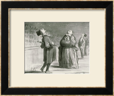 Parisians Waiting For The Famous Comet, 1857 by Honore Daumier Pricing Limited Edition Print image