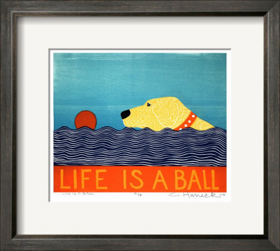 Life Is A Ball - Yellow by Stephen Huneck Pricing Limited Edition Print image