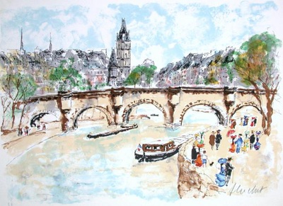 Paris, Un Coin Du Pont-Neuf by Urbain Huchet Pricing Limited Edition Print image