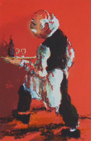 Paris, Le Garcon De Cafe by Urbain Huchet Pricing Limited Edition Print image
