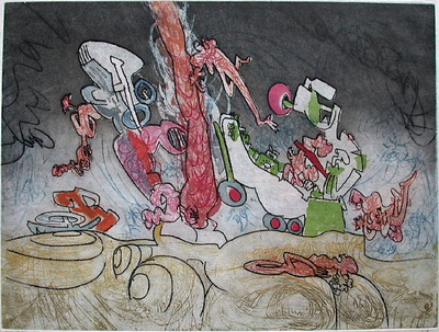 Les Oh! Tomobiles 08 by Roberto Matta Pricing Limited Edition Print image
