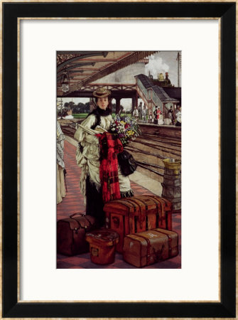 Waiting At The Station, Willesden Junction, Circa 1874 by James Tissot Pricing Limited Edition Print image