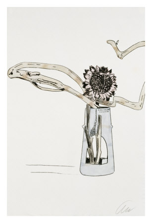 Flowers, C.1974 (Pink Sunflower On White) by Andy Warhol Pricing Limited Edition Print image