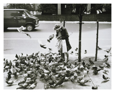 Old Woman Feeding Pigeons, C.1985 by Andy Warhol Pricing Limited Edition Print image