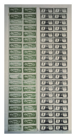 Front And Back Of Dollar Bills, C.1962 by Andy Warhol Pricing Limited Edition Print image