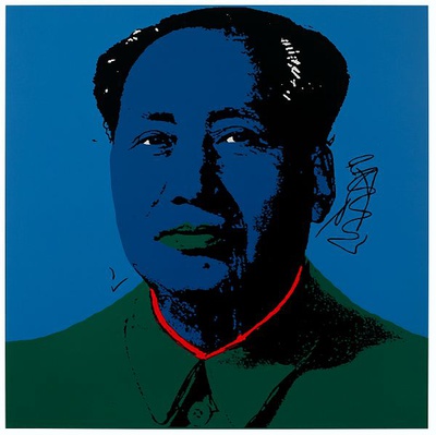 Mao Tse-Tung Kopf Blau-Grun by Andy Warhol Pricing Limited Edition Print image