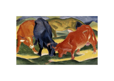 Fighting Cows by Franz Marc Pricing Limited Edition Print image