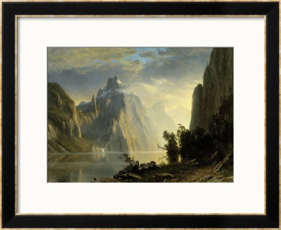 A Lake In The Sierra Nevada by Albert Bierstadt Pricing Limited Edition Print image
