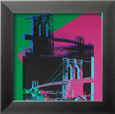 Brooklyn Bridge, C.1983 (Green, Blue, Pink) by Andy Warhol Pricing Limited Edition Print image