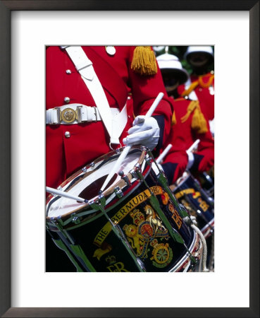 Uniformed Guardsman Playing Drum, Bermuda, Caribbean by Robin Hill Pricing Limited Edition Print image