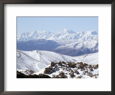 Snow Above Summer Pastures Of Ouarikt Valley, High Atlas Mountains, Morocco, North Africa, Africa by David Poole Pricing Limited Edition Print image