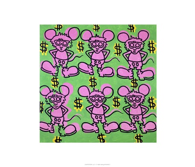Andy Mouse 1985 by Keith Haring Pricing Limited Edition Print image