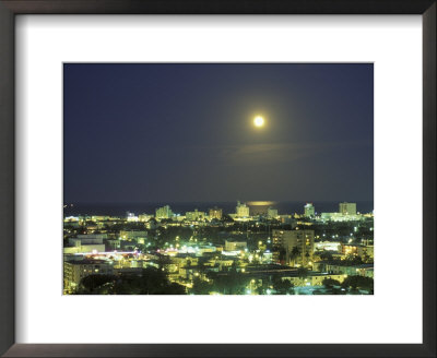 Moon Over South Beach, Miami, Florida, Usa by Robin Hill Pricing Limited Edition Print image