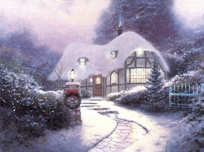 Christmas Cottage Ap by Thomas Kinkade Pricing Limited Edition Print image