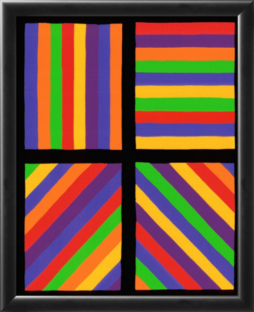 Color Bands In Four Directions, C.1999 by Sol Lewitt Pricing Limited Edition Print image