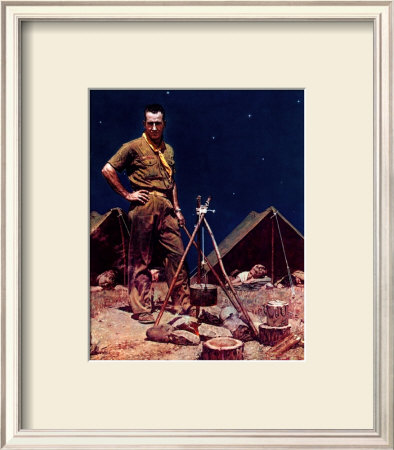 The Scoutmaster by Norman Rockwell Pricing Limited Edition Print image