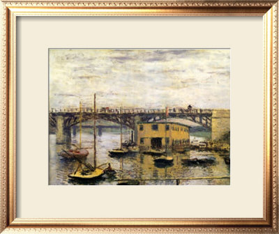 The Bridge At Argenteuil, With Grey Sky by Claude Monet Pricing Limited Edition Print image
