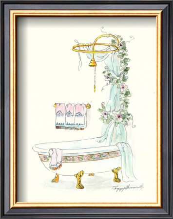 Tubs With Curtains, Bathtime Opulence by Peggy Abrams Pricing Limited Edition Print image
