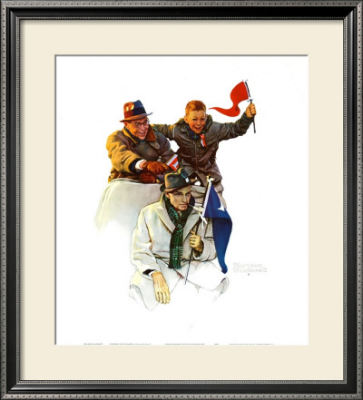 Cheering The Champs by Norman Rockwell Pricing Limited Edition Print image