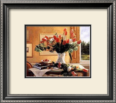 French Tulips And Crab Apple by Robin Anderson Pricing Limited Edition Print image