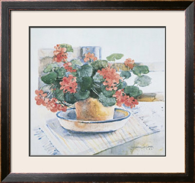 Geraniums, 1986 by Dawna Barton Pricing Limited Edition Print image