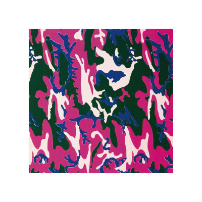 Camouflage, 1987 (Pink, Black, Blue) by Andy Warhol Pricing Limited Edition Print image