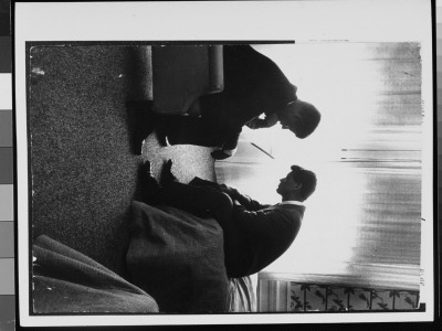 President Candidate Jack Kennedy Conferring With His Brother, Bobby Kennedy, In Hotel Suite by Hank Walker Pricing Limited Edition Print image