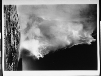 Old Faithful Geyser Blasting Up Through Air In Yellowstone National Park by Ansel Adams Pricing Limited Edition Print image