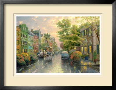Charleston, Sunset On Rainbow Row by Thomas Kinkade Pricing Limited Edition Print image