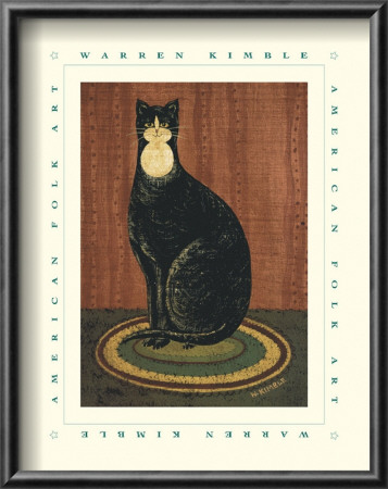 Black Cat With Bib by Warren Kimble Pricing Limited Edition Print image