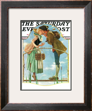 Milkmaid Saturday Evening Post Cover, July 25,1931 by Norman Rockwell Pricing Limited Edition Print image