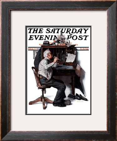 Flutist Or Spring Song Saturday Evening Post Cover, May 16,1925 by Norman Rockwell Pricing Limited Edition Print image