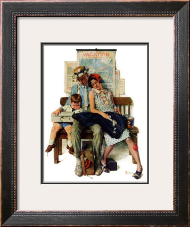 Home From Vacation, September 13,1930 by Norman Rockwell Pricing Limited Edition Print image