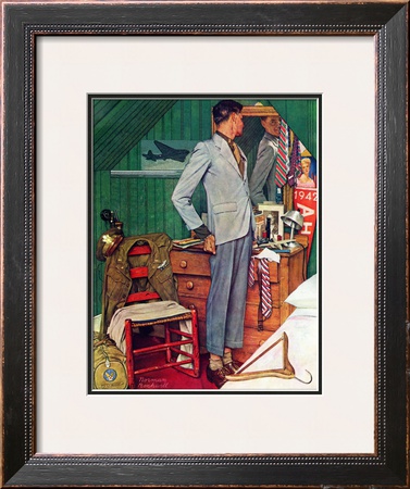 Imperfect Fit, December 15,1945 by Norman Rockwell Pricing Limited Edition Print image
