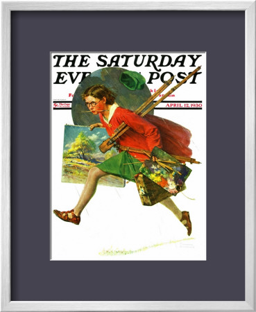 Wet Paint Saturday Evening Post Cover, April 12,1930 by Norman Rockwell Pricing Limited Edition Print image