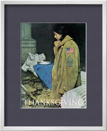 Refugee Thanksgiving, November 27,1943 by Norman Rockwell Pricing Limited Edition Print image