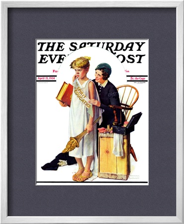 Spirit Of Education Saturday Evening Post Cover, April 21,1934 by Norman Rockwell Pricing Limited Edition Print image