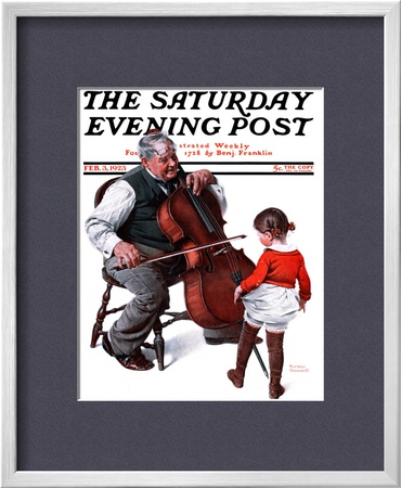 Grandpa's Little Ballerina Saturday Evening Post Cover, February 3,1923 by Norman Rockwell Pricing Limited Edition Print image