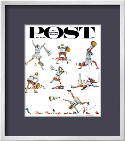 Cheerleader Saturday Evening Post Cover, November 25,1961 by Norman Rockwell Pricing Limited Edition Print image
