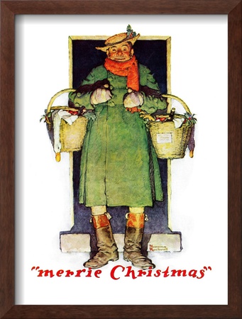 Merrie Christmas, December 10,1932 by Norman Rockwell Pricing Limited Edition Print image