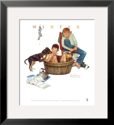 Lickin' Good Bath by Norman Rockwell Pricing Limited Edition Print image