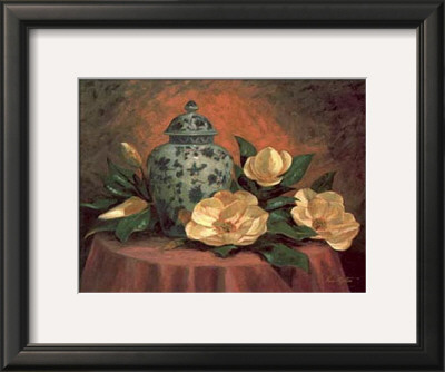 Magnolias W Oriental Vase by Van Martin Pricing Limited Edition Print image