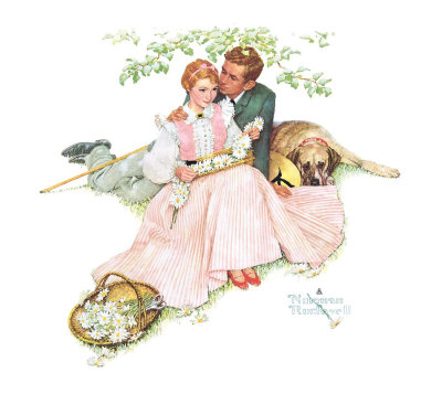 Flowers In Tender Bloom by Norman Rockwell Pricing Limited Edition Print image