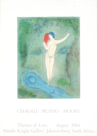 Chloe's Kiss by Marc Chagall Pricing Limited Edition Print image
