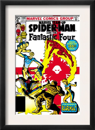 Marvel Team-Up #100 Cover: Spider-Man, Mr. Fantastic, Invisible Woman, Human Torch And Thing by Frank Miller Pricing Limited Edition Print image