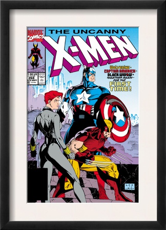 Uncanny X-Men #268 Cover: Black Widow, Wolverine And Captain America by Jim Lee Pricing Limited Edition Print image