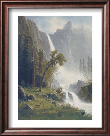 Bridal Veil Falls, Yosemite,  Ca 1871-73 by Albert Bierstadt Pricing Limited Edition Print image