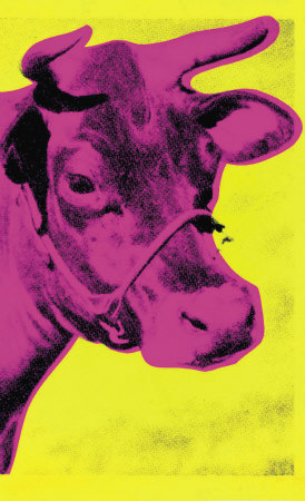 Cow Pink On Yellow by Andy Warhol Pricing Limited Edition Print image